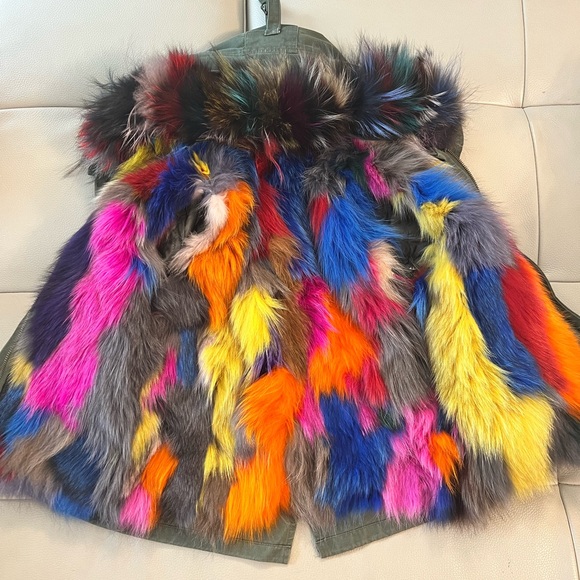 BEAUTIFUL and BRIGHT Annabelle Girl’s Fur Utility Coat Size 4 - Picture 10 of 12